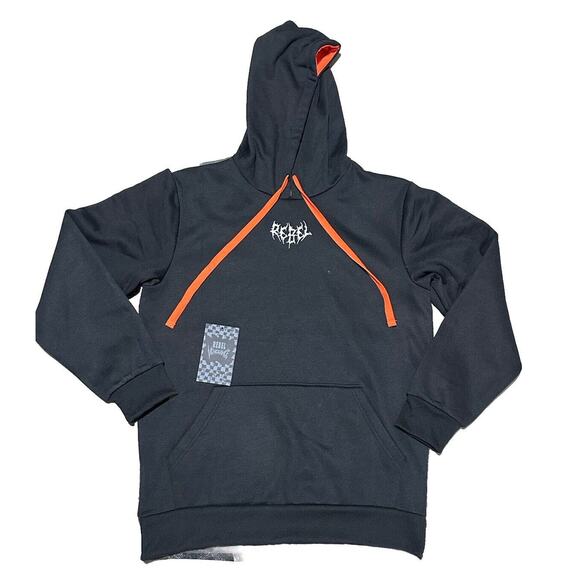 Rebel Vengeance Black Skeleton Napoleon Sweatshirt Fleece Hoodie Mens Size L - Picture 5 of 8